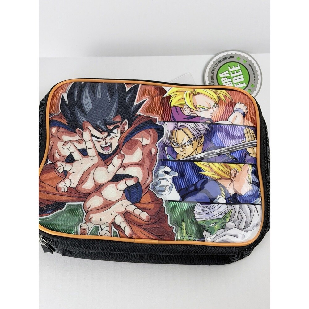 Bioworld Dragon Ball Z Lunch Box 5 Character Panel Goku Kamehameha Lunch Bag